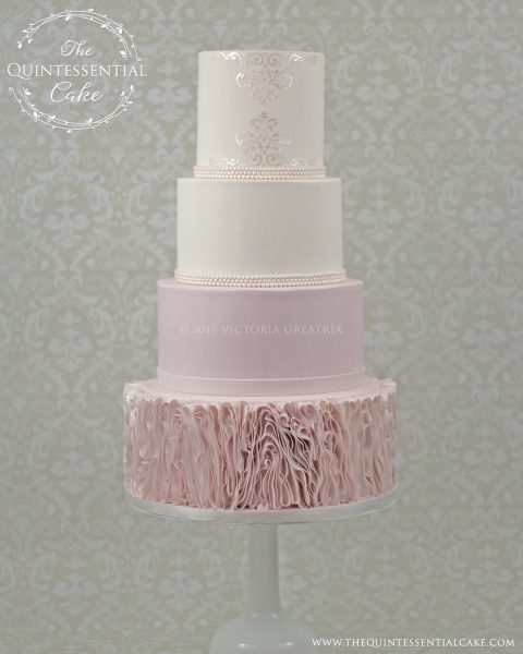 Wedding Dress Inspired Cake The Quintessential Cake | Chicago | Luxury Wedding Cakes