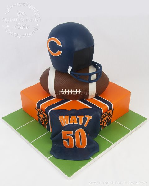 Chicago Bears Cake | The Quintessential Cake | Chicago | Custom Cakes