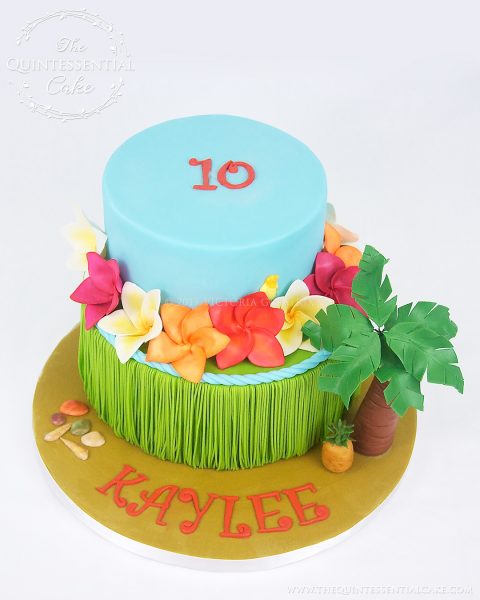 Luau Cake | The Quintessential Cake | Chicago | Custom Cakes | Icing Smiles