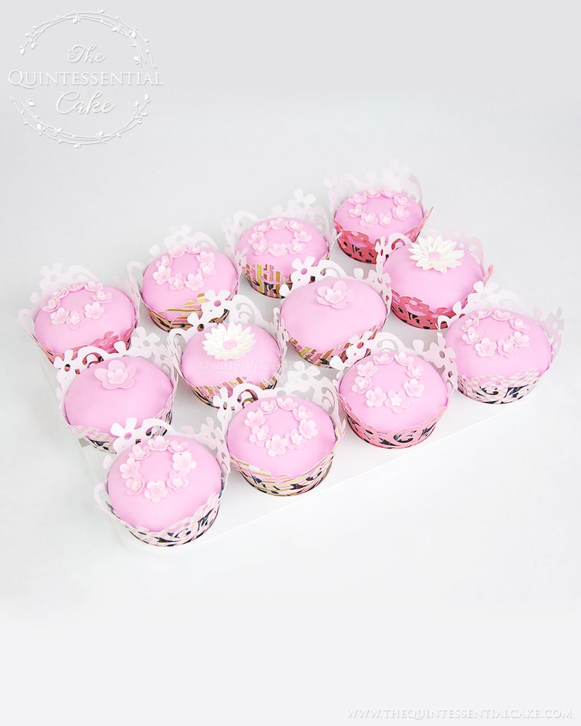 Pink Cupcakes | The Quintessential Cake | Chicago | Custom Cakes