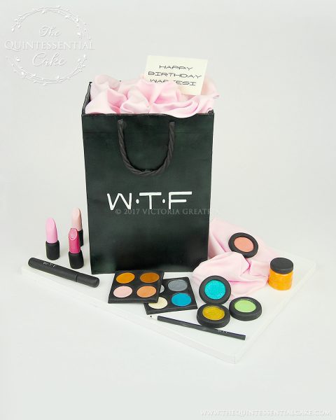 Gift Bag & Make Up Cake | The Quintessential Cake | Chicago | Custom Cakes