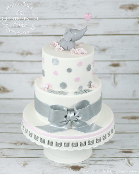 Elephant Baby Shower Cake | The Quintessential Cake | Chicago | Custom Cakes