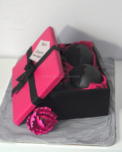 Lingerie Gift Box Birthday Cake | The Quintessential Cake | Chicago | Custom Cakes