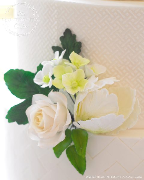 Sugar Flower Closeup | The Quintessential Cake | Chicago | Luxury Wedding Cakes | The Armour House