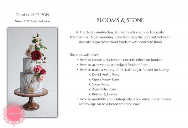 Upcoming Classes: Blooms & Stone | The Quintessential Cake | Chicago | Luxury Wedding Cakes