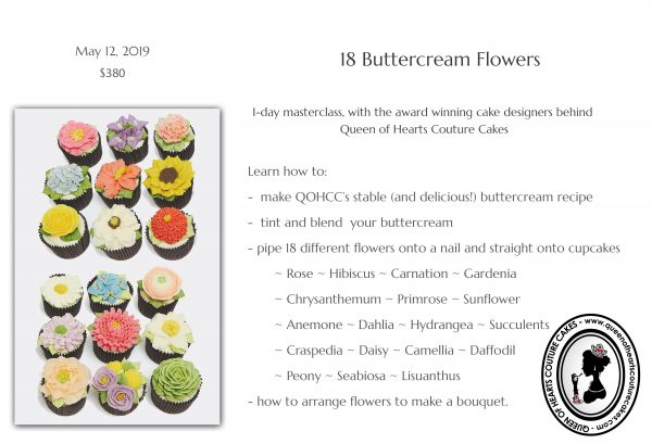 Upcoming Classes: 18 Buttercream Flowers | The Quintessential Cake | Chicago | Luxury Wedding Cakes