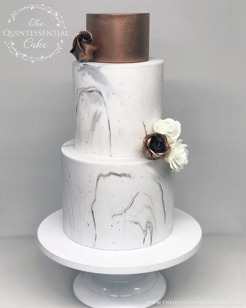 TQC Copper & Marble Cake | The Quintessential Cake | Naperville | Chicago | Custom Cakes