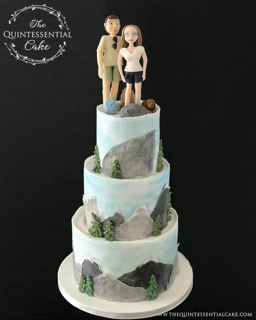 TQC Hiking Groom's Cake | The Quintessential Cake | Chicago | Luxury Wedding Cakes | Sogno | Wheaton