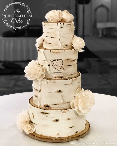 Birch Wedding Cake | The Quintessential Cake | Wheaton | Chicago | Wedding Cakes | Druary Lane